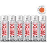 6X WRX Flat Orange Spray Paint 400ml Spray Paint